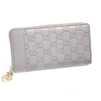 GUCCI グッチ 財布 コピー グッチシマレザー HEART BIT 308262 AA61G 5311 ハートビット ラウンドファスナー長財布 ライラックメタリック